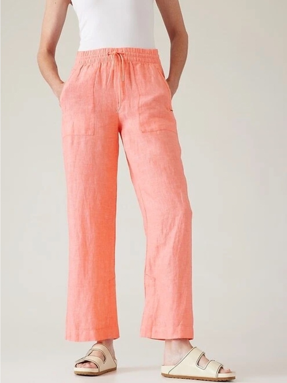 NWT Athleta Retreat Linen Wide Leg Pant